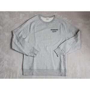 Baldwin Sweatshirt Mens Medium Gray Kansas City Made In USA Crewneck Streetwear